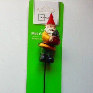 Garden or Plant Gnome STake 8 3/4" High New On Cardboard